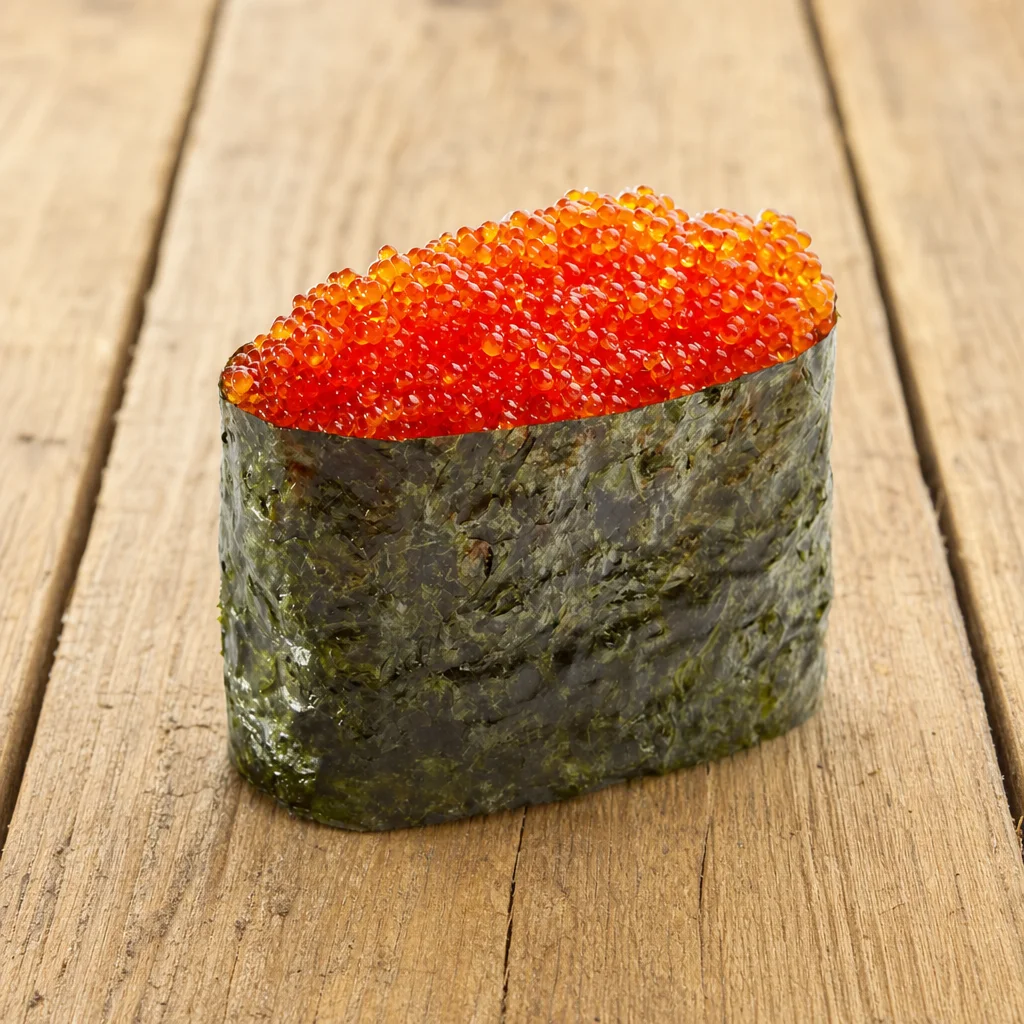 Tobiko gunkana, arrain hegalariaren arrautzak, Kaiso Sushi & Poke