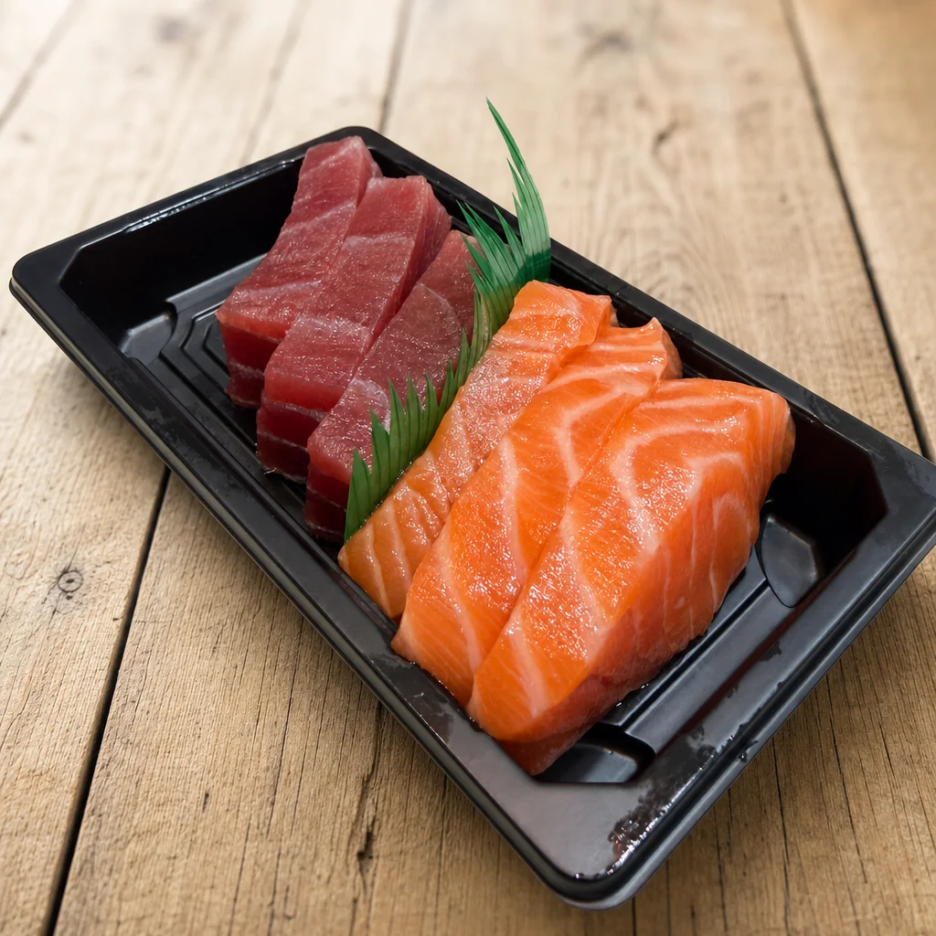 Izokin eta hegaluze sashimi sorta, Kaiso Sushi & Poke